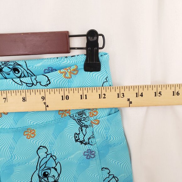 Disney Blue Lilo and Stitch Floral Pattern Pockets Cute Pants Legging Size XS - Picture 2 of 15